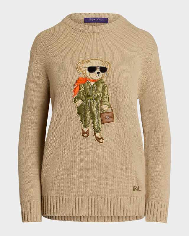 Aviator Polo Bear Cashmere Sweat